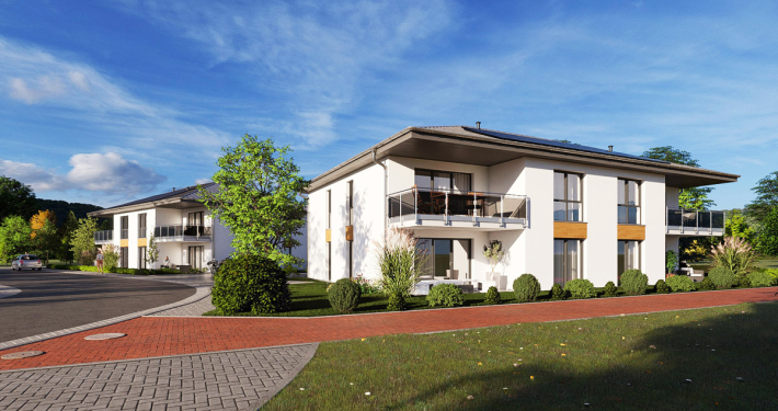 Exklusive-Eigentumswohnungen-in-Toenning-an-der-Nordsee-Strassenansicht_Haus-A-und-B